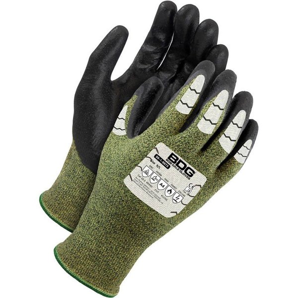 Bdg Seamless Knit Green/Black Fr Yarn with Black Bi Polymer Dip, Shrink Wrapped, Size M (8) 99-1-9675-8-K